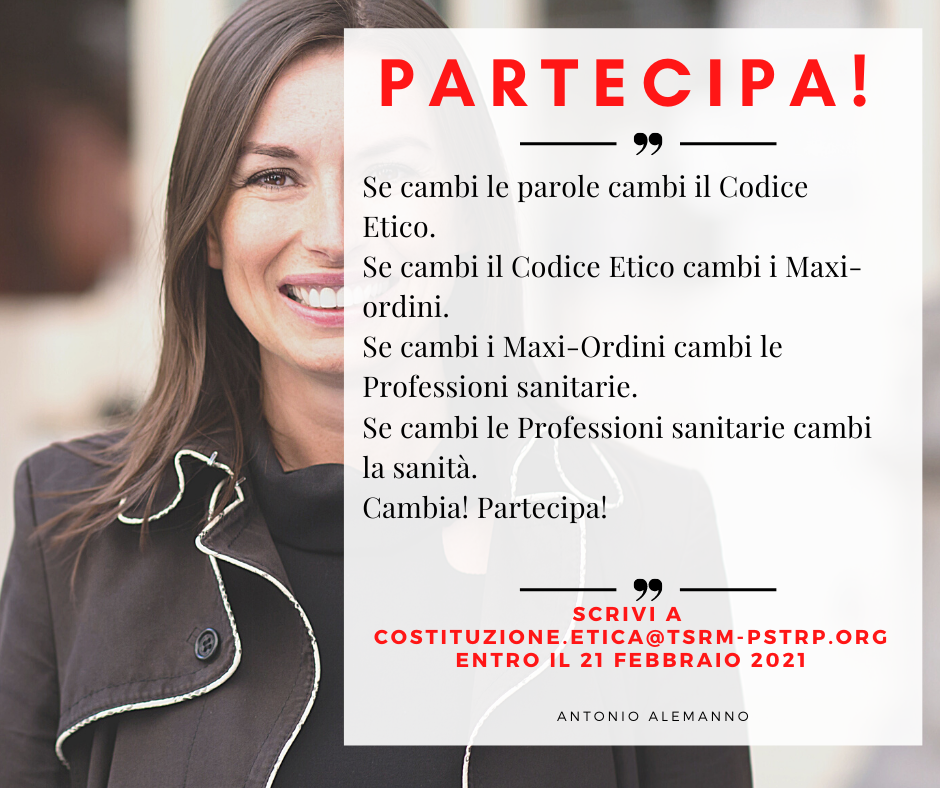 CAMBIA! PARTECIPA! Scrivi anche tu per modificare il Codice etico comune.